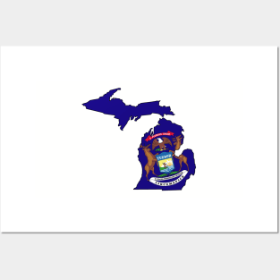 Michigan State Flag Posters and Art